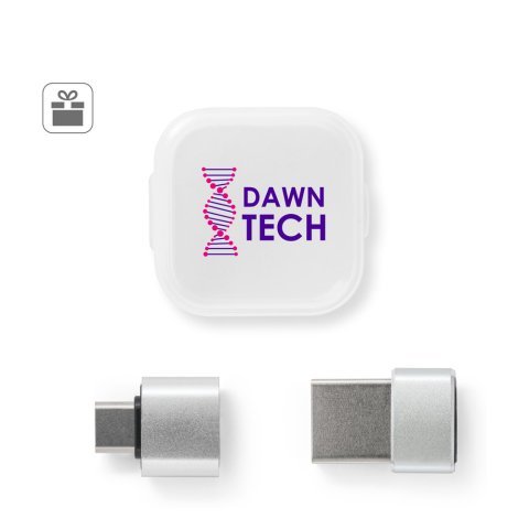 MINSKY. Jeu de 2 adaptateurs USB-A / USB-C en aluminium