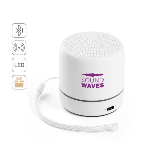 TURING. Altavoz port&aacute;til de 3W con 4 horas de autonom&iacute;a, fabricado en ABS reciclado (100% rABS)