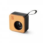 MAYER. Draagbare 3W luidspreker met 4 uur autonomie in bamboe en gerecycled ABS (100% rABS) - Zwart