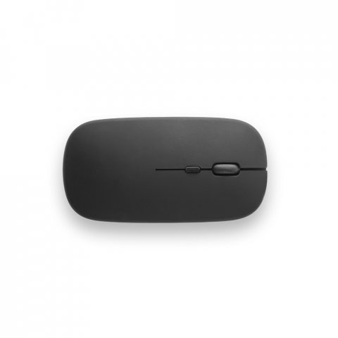 KHAN. Wireless mouse with 500mAh battery in recycled ABS (100% rABS) - Black