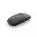 KHAN. Wireless mouse with 500mAh battery in recycled ABS (100% rABS) - Black