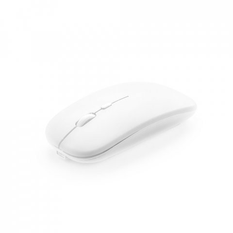 KHAN. Wireless mouse with 500mAh battery in recycled ABS (100% rABS) - White