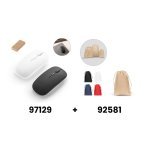 KHAN. Wireless Maus mit 500mAh Akku aus recyceltes ABS (100% rABS)