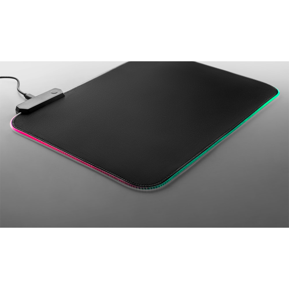 THORNE MOUSEPAD RGB. Tappetino per mouse da gioco con luci LED RGB in poliestere