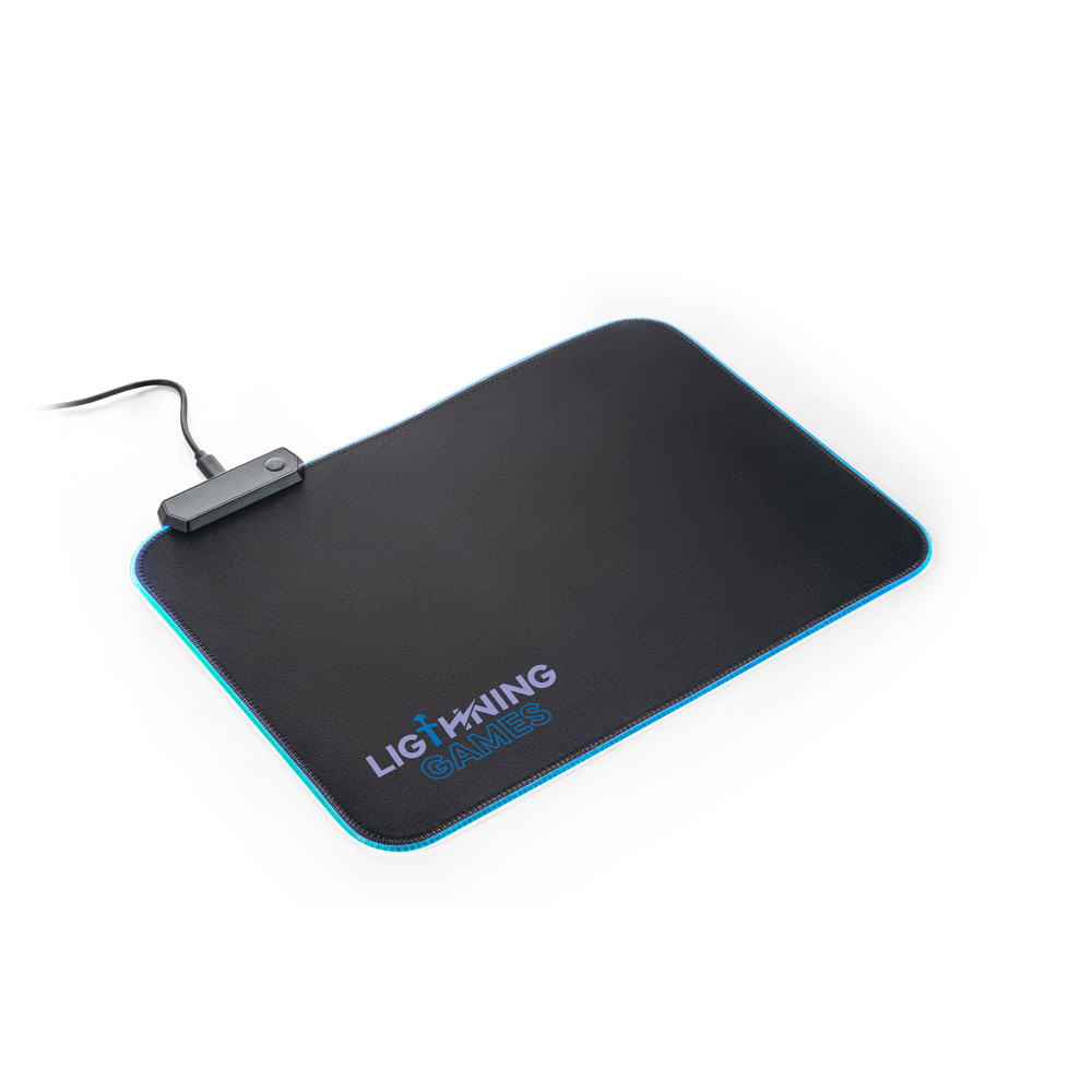 THORNE MOUSEPAD RGB. Tappetino per mouse da gioco con luci LED RGB in poliestere