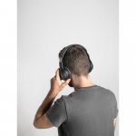 BETTENCOURT. Сгъваеми безжични слушалки с ANC и 15 часа автономна работа при рециклиран ABS (100% rABS) - черно