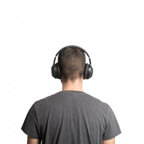 BETTENCOURT. Сгъваеми безжични слушалки с ANC и 15 часа автономна работа при рециклиран ABS (100% rABS) - черно