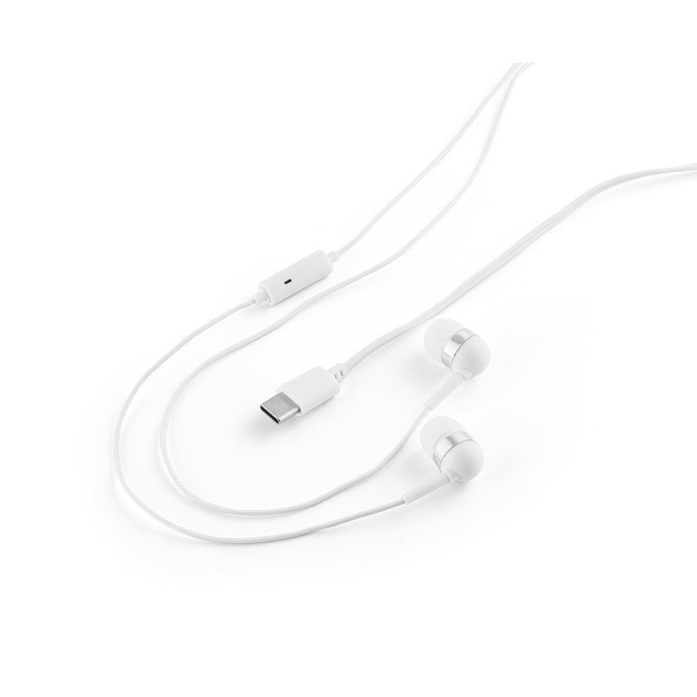 PRESLEY. Auricolari con cavo USB-C da 1.2 metri e microfono integrato in ABS