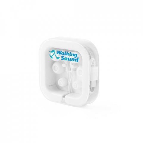 PRESLEY. Слушалки с 1,2-метров USB-C кабел и вграден ABS микрофон - бял