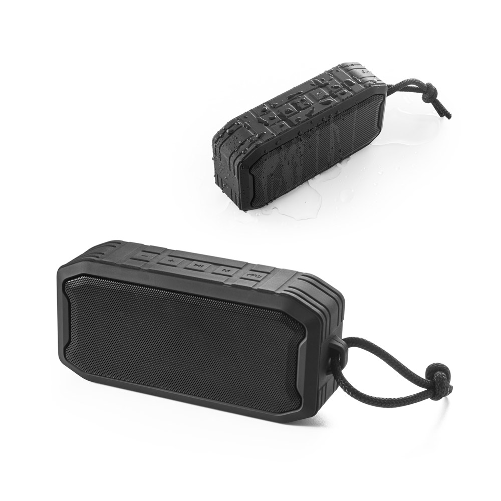 SHEERAN. Altoparlante portatile da 10W con grado di protezione IPX7 e durata della batteria di 9 ore su ABS riciclato