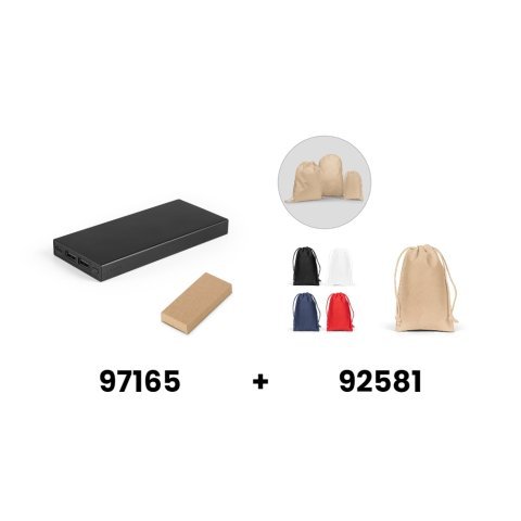 DOROTHY 10. Power bank 10 000 mAh wykonany w aluminium pochodzącego z recyklingu (100% rAL)