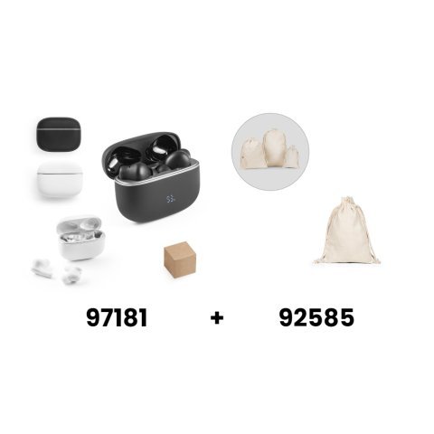 CAUBY. Cuffie wireless con ANC e 10 ore di durata della batteria con il ABS riciclato (100% rABS)