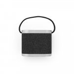 GUETTA. 5W draagbare luidspreker met supersnelle 15W draadloos oplader en 2 uur batterijduur gemaakt van bamboe en gerecycled PET (100% rPET) - Donkergrijs