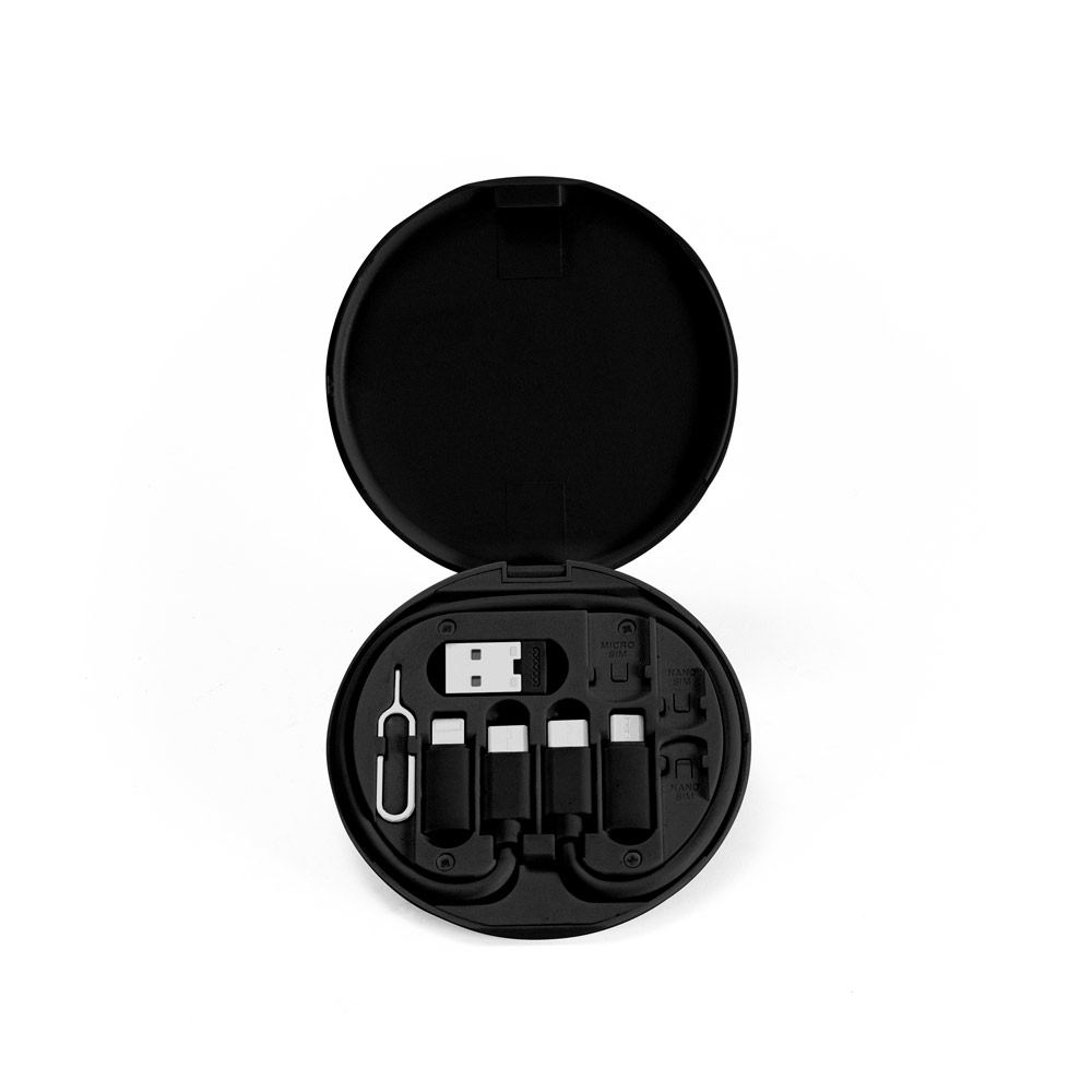 SYSTROM. Set adattatore e cavo di ricarica superveloce in ABS riciclato (100% rABS)