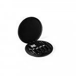 SYSTROM. Pециклиран ABS (100% rABS) супербърз кабел за зареждане и комплект адаптер - черно