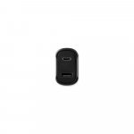 DIRAC. Sigarettenaansteker adapter met USB-A poort 18W en USB-C 20W in gerecycled ABS (100% rABS) - Zwart