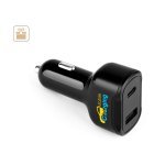 DIRAC. adapter med USB-A-port 18W og USB-C 20W i genbrugs-ABS (100% rABS)