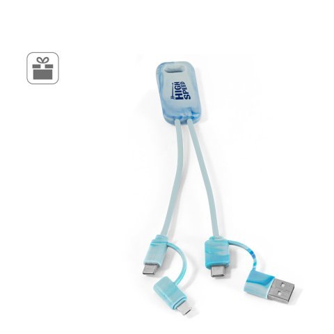 BERNERS. Свръхбърз USB кабел 6 в 1 от рециклиран PET (100% rPET)