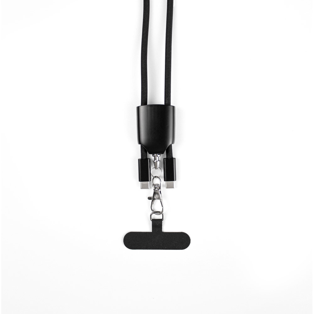 ZEWAIL. Cordino Lanyard con supporto per smartphone incluso, cavo USB-C e diversi adattatori in ABS riciclato e TPE riciclato