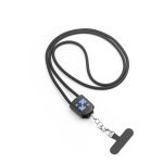 ZEWAIL. Lanyard with included smartphone holder, USB-C cable and various adapters in recycled ABS and recycled TPE