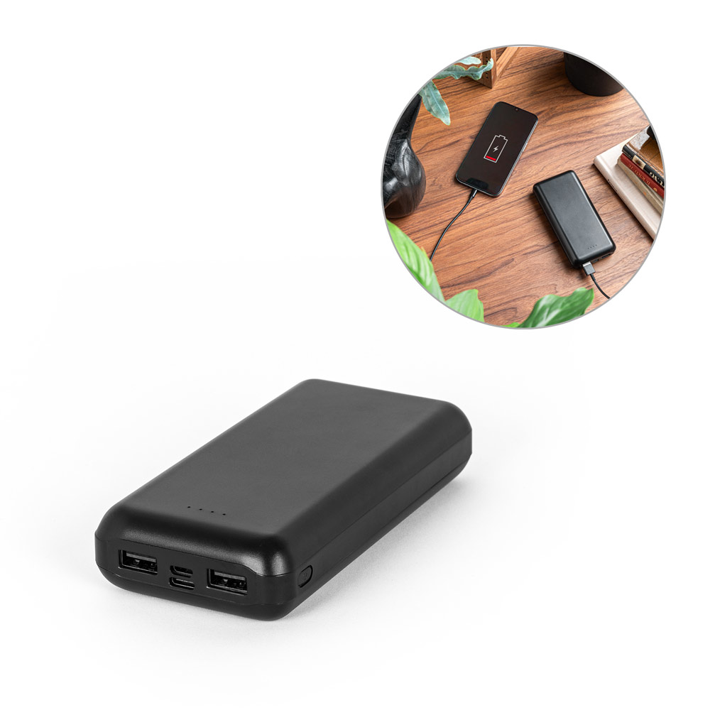 LEAKEY 20. Power bank 20'000 mAh in ABS riciclato (100% rABS)