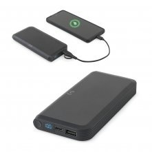 BECKER 10. Power bank 10.000 mAh &alpha;&pi;ό &alpha;&nu;&alpha;&kappa;&upsilon;&kappa;&lambda;&omega;&mu;έ&nu;&omicron; ABS (100% rABS) &mu;&epsilon; &alpha;&sigma;ύ&rho;&mu;&alpha;&tau;&omicron; &phi;&omicron;&rho;&tau;&iota;&sigma;&tau;ή 15W