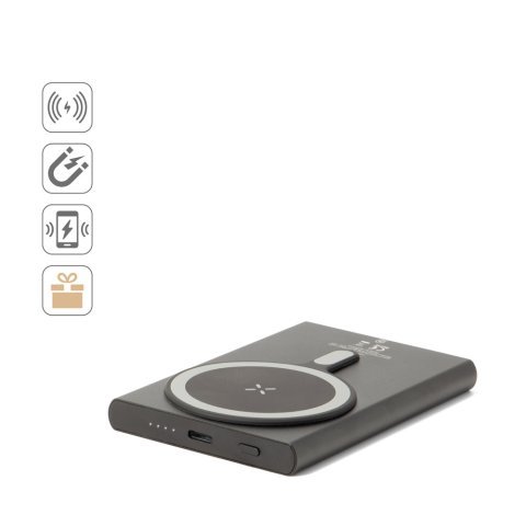 WRIGHT 5. Power bank magn&eacute;tico con carga ultrarr&aacute;pida en aluminio reciclado y ABS reciclado 5.000 mAh