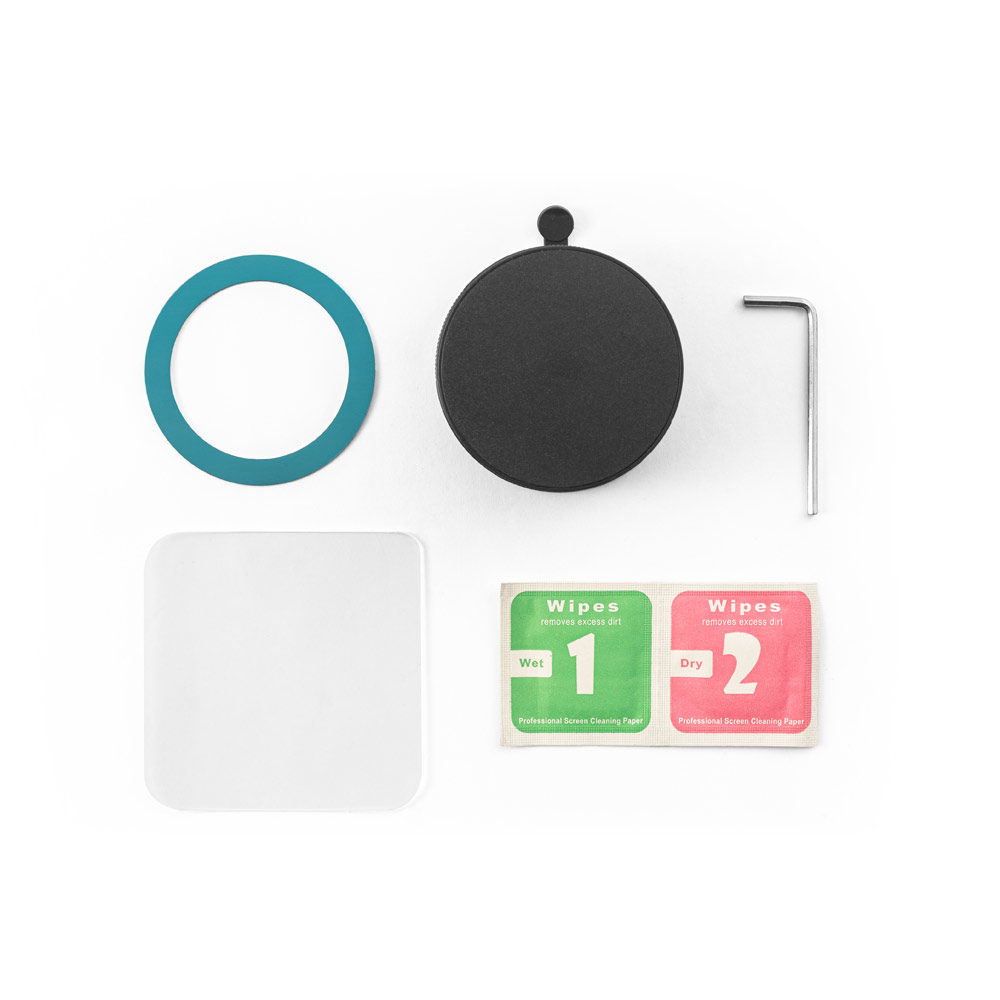 KEPLER. Supporto magnetico per cellulare con sistema di fissaggio a vuoto per superfici lisce e non lisce (rotazione a 360º)