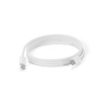JEMISON. USB-C to USB-C cable with braided cord (60W), made from ABS, stainless steel, aluminium and polyester - White