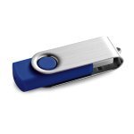 CLAUDIUS 2GB. Cl&eacute; USB 2GB avec attache en m&eacute;tal - Bleu royal