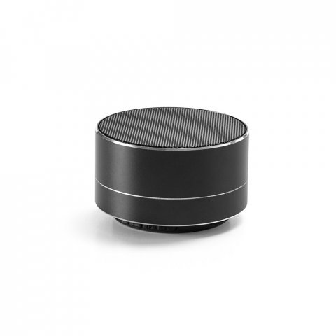 FLOREY. Portable 3W speaker with 4h battery life in recycled aluminium (100% rAL) and recycled ABS (100% rABS) - Black