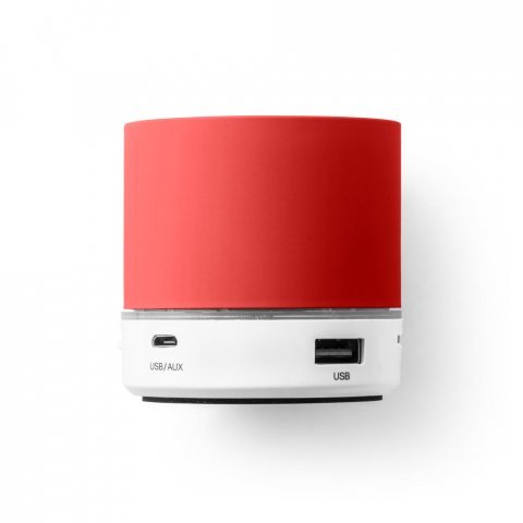 PEREY. ABS portable speaker with microphone - Red
