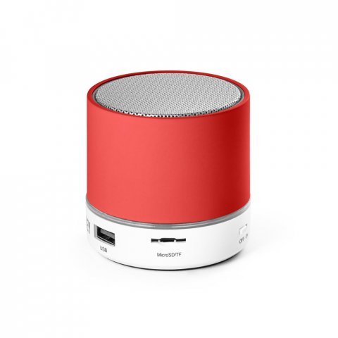 PEREY. ABS portable speaker with microphone - Red