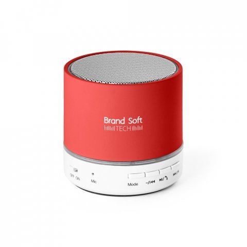 PEREY. ABS portable speaker with microphone - Red