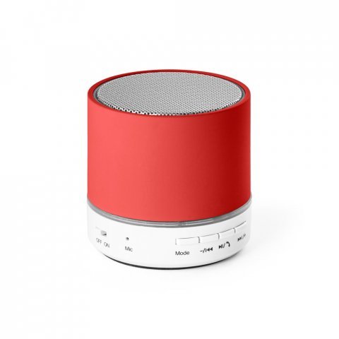 PEREY. ABS portable speaker with microphone - Red