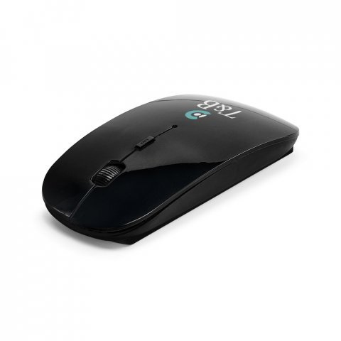 BLACKWELL. Battery-operated wireless mouse in recycled ABS (100% rABS) - Black