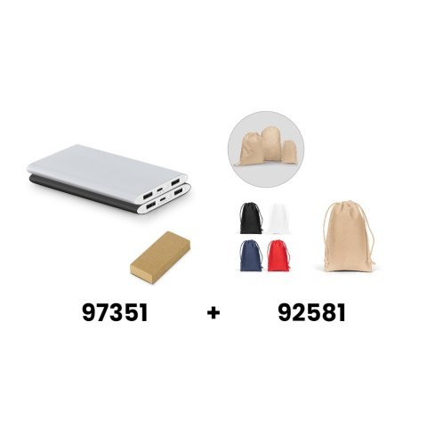 NOBEL. Prenosivi punjač kapaciteta 7.200 mAh od recikliranog  aluminijuma (100% rAL)
