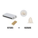 NOBEL. Prenosivi punjač kapaciteta 7.200 mAh od recikliranog  aluminijuma (100% rAL)