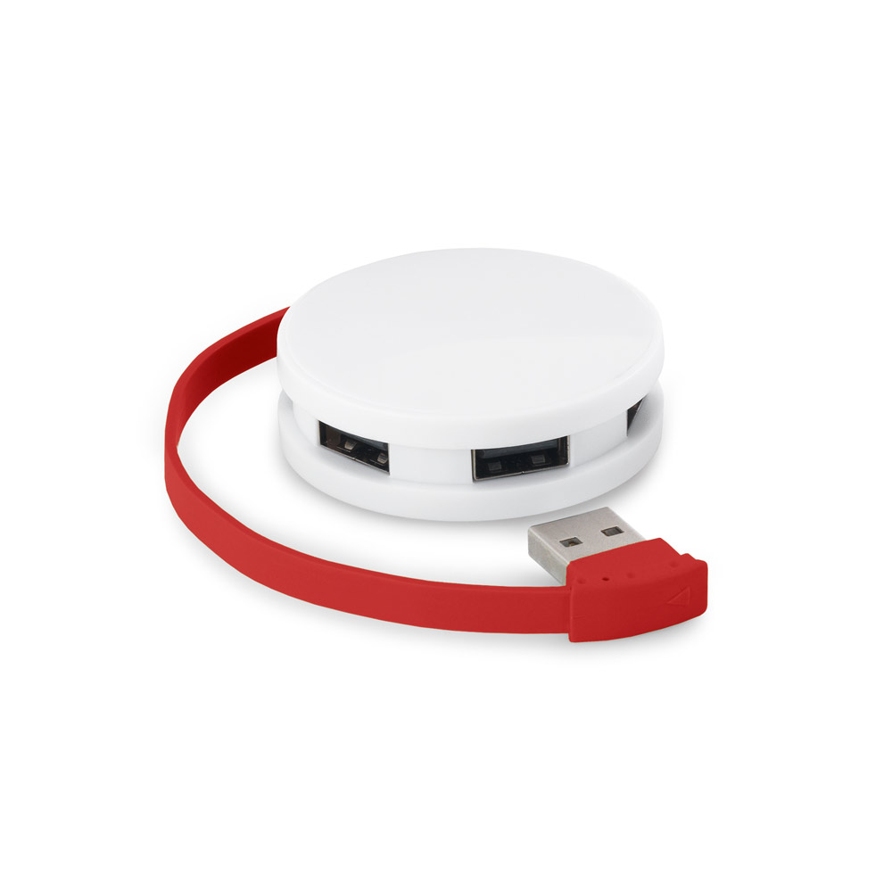 GARDNER. HUB con cavo e 4 porte USB-A in ABS