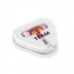 FARADAY. Słuchawki douszne z kablem ABS o długości 1,25 m - Czerwony