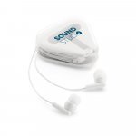 FARADAY. Słuchawki douszne z kablem ABS o długości 1,25 m - Biały