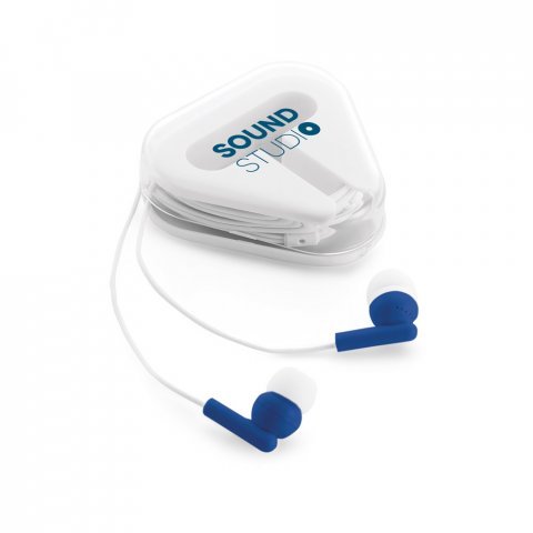 FARADAY. Słuchawki douszne z kablem ABS o długości 1,25 m - Szafirowy