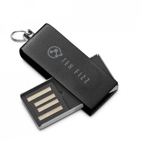 SIMON 8GB. Mini-pendrive 8 GB UDP z aluminium - Czarny