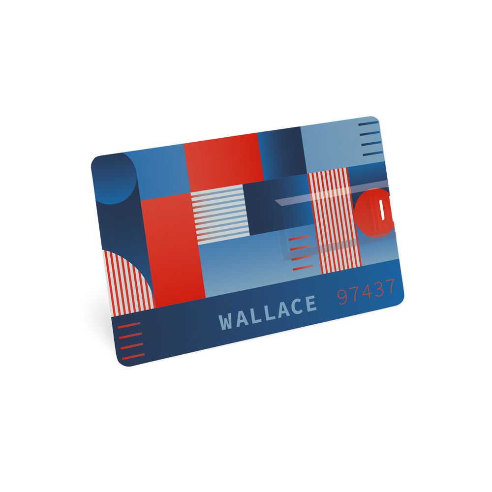 WALLACE 8GB. Chiavetta USB UDP da 8 GB in ABS