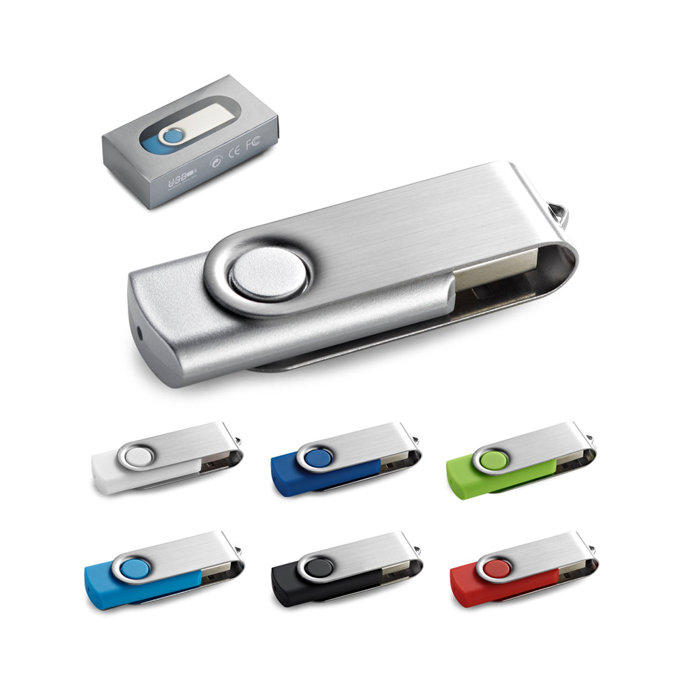 CLAUDIUS 4GB. Chiavetta USB da 4 GB con clip in metallo