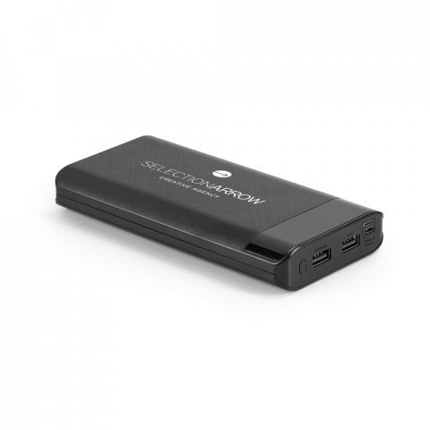 RAMAN. Power bank 16.000 mAh &mu;&epsilon; &omicron;&theta;ό&nu;&eta; ABS - &Mu;&alpha;ύ&rho;&omicron;