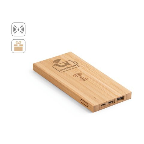 FITCH. Power bank 5.000 mAh &mu;&epsilon; &alpha;&sigma;ύ&rho;&mu;&alpha;&tau;&omicron; &phi;&omicron;&rho;&tau;&iota;&sigma;&tau;ή 5W &alpha;&pi;ό &mu;&pi;&alpha;&mu;&pi;&omicron;ύ