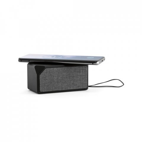 GRUBBS. ABS portable speaker with wireless charging - Black