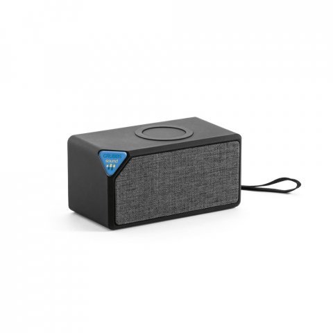 GRUBBS. ABS portable speaker with wireless charging - Black