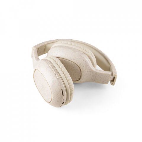 FEYNMAN. Сгъваеми безжични слушалки с 4-часов живот на батерията от пшенична слама и ABS - естествен